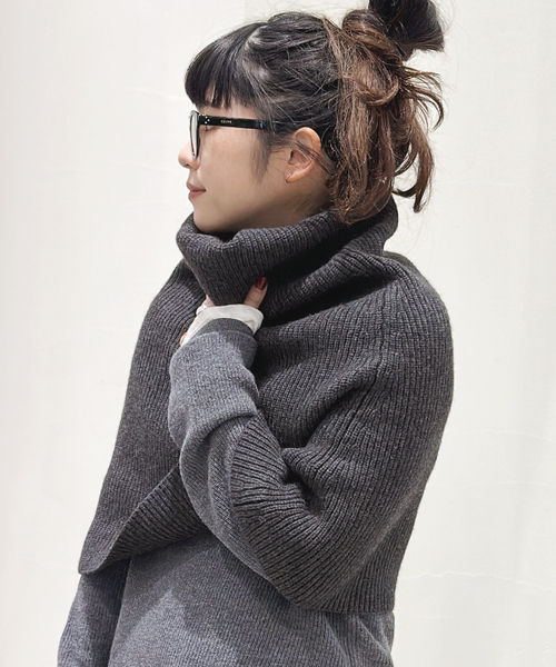 追加 リブニットケープ（ネックウォーマー/スヌード）｜AP STUDIO