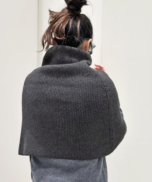 追加 リブニットケープ（ネックウォーマー/スヌード）｜AP