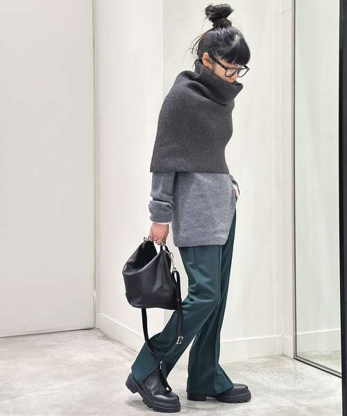 追加 リブニットケープ（ネックウォーマー/スヌード）｜AP STUDIO