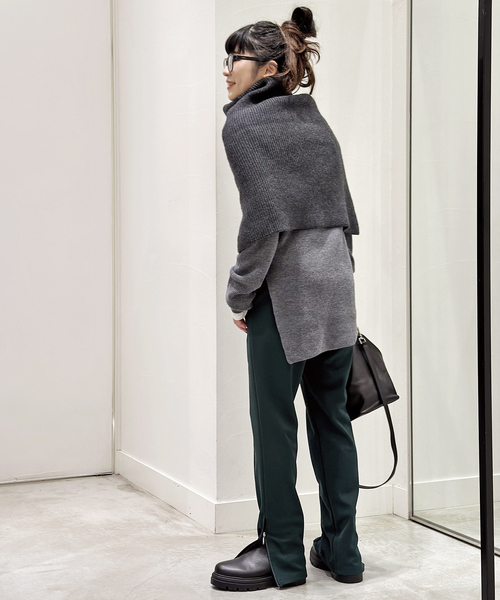 AP STUDIO リブニットケープ /エーピーストゥディオ スヌード マフラー AP STUDIO リブニットケープ /エーピーストゥディオ スヌード