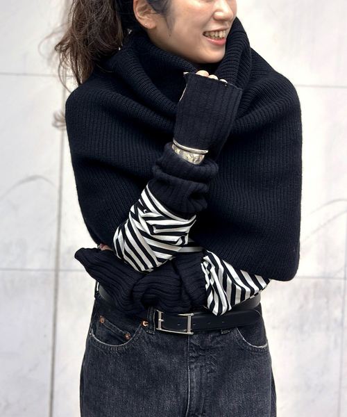 AP STUDIOリブニットケープ♡ IENA plageドゥーズィーエムクラス AP STUDIOリブニットケープ♡ IENA plageドゥーズィーエムクラス