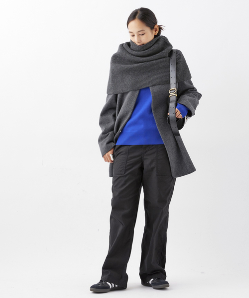 AP STUDIO リブニットケープ /エーピーストゥディオ スヌード マフラー 追加 リブニットケープ（ネックウォーマー/スヌード）｜AP