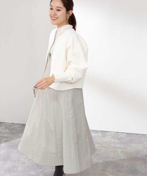 NOLLEY’S（ノーリーズ）の「シャンタンタフタワンピース（ワンピース・レディース・ネイビー/ブラック/ライトグレー・38）」の8枚目の写真