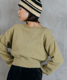 LIENCOEUR | ボートネックルーズショートニット(ニット/セーター)