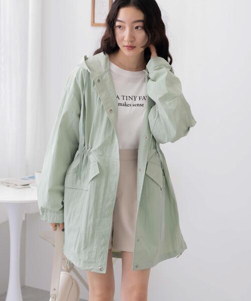 WEGO（ウィゴー）の「WEGO/ナイロンスノーパーカー（モッズコート・レディース・グリーン系その他/オフホワイト・FREE）」の2枚目の写真