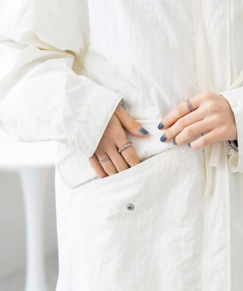 WEGO（ウィゴー）の「WEGO/ナイロンスノーパーカー（モッズコート・レディース・グリーン系その他/オフホワイト・FREE）」の6枚目の写真