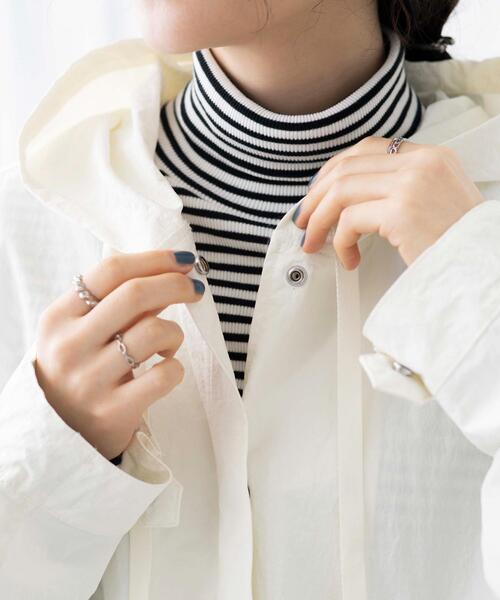 WEGO（ウィゴー）の「WEGO/ナイロンスノーパーカー（モッズコート・レディース・グリーン系その他/オフホワイト・FREE）」の7枚目の写真