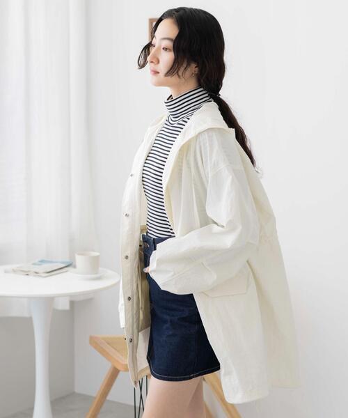 WEGO（ウィゴー）の「WEGO/ナイロンスノーパーカー（モッズコート・レディース・グリーン系その他/オフホワイト・FREE）」の12枚目の写真