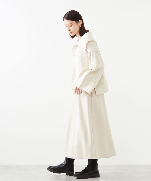 SOFFITTO（ソフィット）の「セーラーカラージップスウェット（スウェット・レディース・ブラック/ラベンダー/ベージュ・FREE）」の7枚目の写真