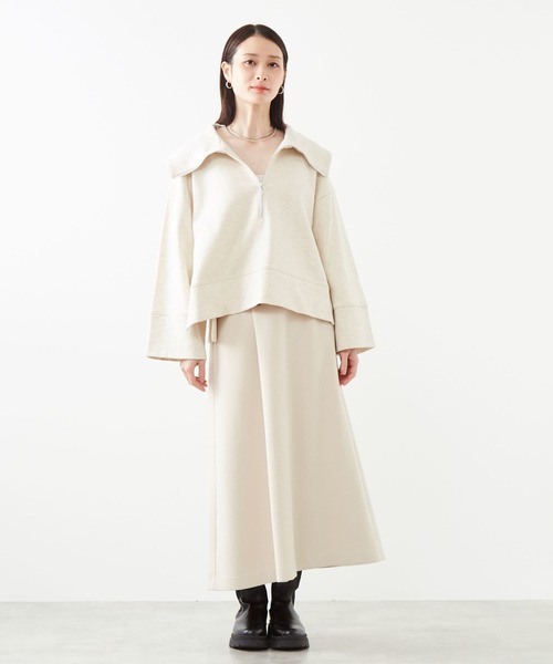 SOFFITTO（ソフィット）の「セーラーカラージップスウェット（スウェット・レディース・ブラック/ラベンダー/ベージュ・FREE）」の11枚目の写真