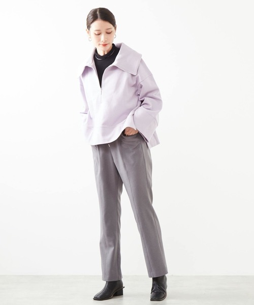 SOFFITTO（ソフィット）の「セーラーカラージップスウェット（スウェット・レディース・ブラック/ラベンダー/ベージュ・FREE）」の15枚目の写真