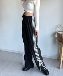 Silly | 【韓国っぽトレンドアイテム!】サイドリボントラックパンツ(その他パンツ)