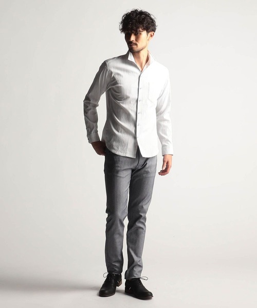 NICOLE CLUB FOR MEN(ニコルクラブフォーメン)の「リバーシブルドビースタンドカラーシャツ(シャツ/ブラウス・メンズ・ブルー/ホワイト系/ラベンダー/ブラック・LARGE/XX-LARGE/MEDIUM/X-LARGE)」の5枚目の写真