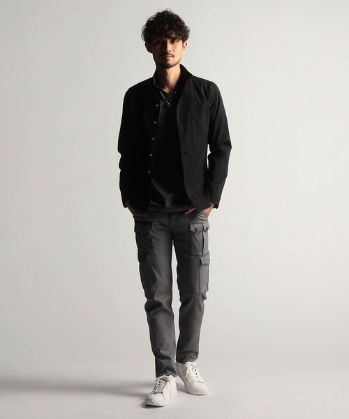 NICOLE CLUB FOR MEN(ニコルクラブフォーメン)の「リバーシブルドビースタンドカラーシャツ(シャツ/ブラウス・メンズ・ブルー/ホワイト系/ラベンダー/ブラック・LARGE/XX-LARGE/MEDIUM/X-LARGE)」の6枚目の写真