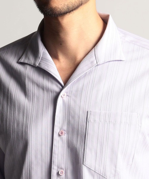 NICOLE CLUB FOR MEN(ニコルクラブフォーメン)の「リバーシブルドビースタンドカラーシャツ(シャツ/ブラウス・メンズ・ブルー/ホワイト系/ラベンダー/ブラック・LARGE/XX-LARGE/MEDIUM/X-LARGE)」の12枚目の写真