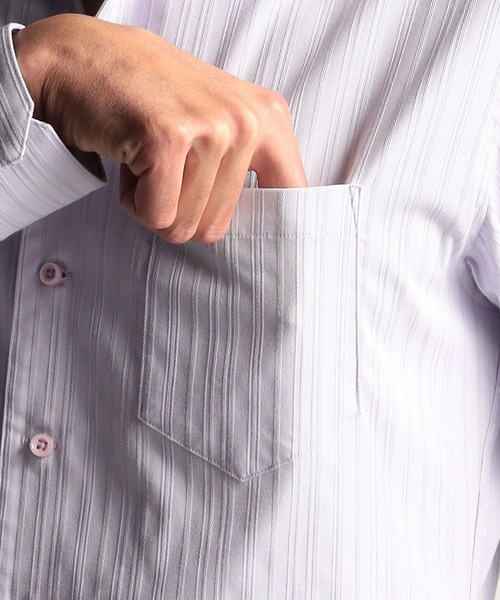 NICOLE CLUB FOR MEN(ニコルクラブフォーメン)の「リバーシブルドビースタンドカラーシャツ(シャツ/ブラウス・メンズ・ブルー/ホワイト系/ラベンダー/ブラック・LARGE/XX-LARGE/MEDIUM/X-LARGE)」の13枚目の写真