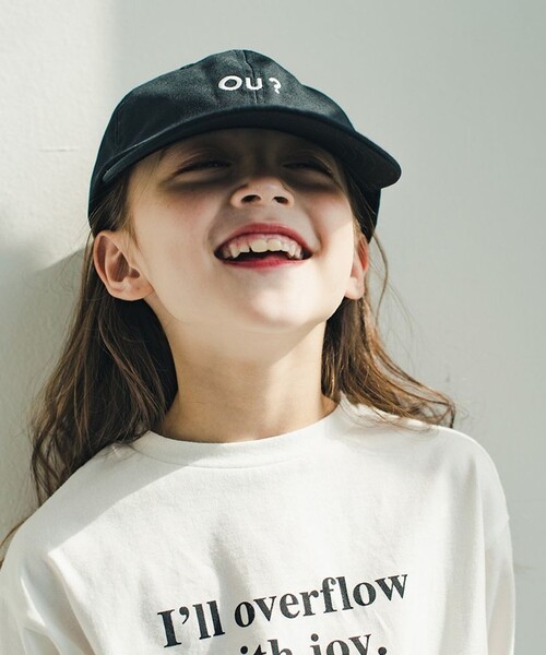 EDWIN（エドウィン）の「【Ou? by EDWIN】ロゴ刺繍キャップ（キャップ・キッズ・ベージュ/ブラック・M/L）」の2枚目の写真