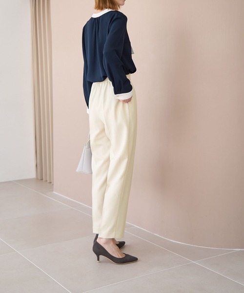 ROPE' PICNIC（ロペピクニック）の「パールディティールパンツ/セットアップ対応（その他パンツ・レディース・サックスブルー/オフホワイト/ネイビー・40/38/36）」の21枚目の写真