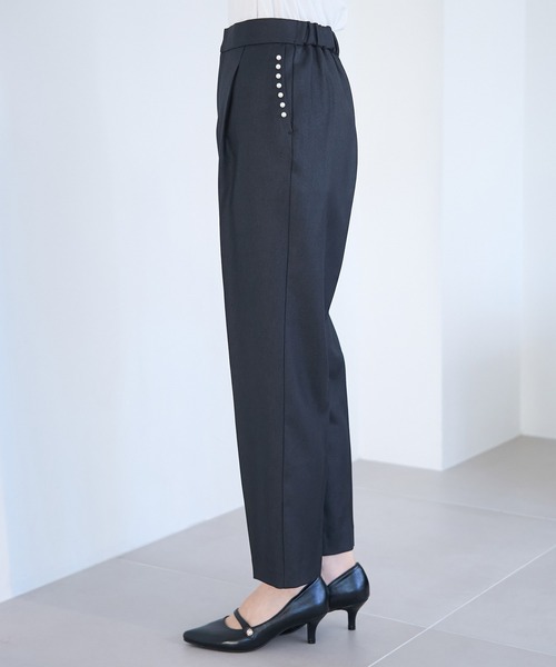 ROPE' PICNIC（ロペピクニック）の「パールディティールパンツ/セットアップ対応（その他パンツ・レディース・サックスブルー/オフホワイト/ネイビー・40/38/36）」の6枚目の写真