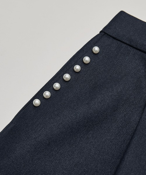 ROPE' PICNIC（ロペピクニック）の「パールディティールパンツ/セットアップ対応（その他パンツ・レディース・サックスブルー/オフホワイト/ネイビー・40/38/36）」の12枚目の写真