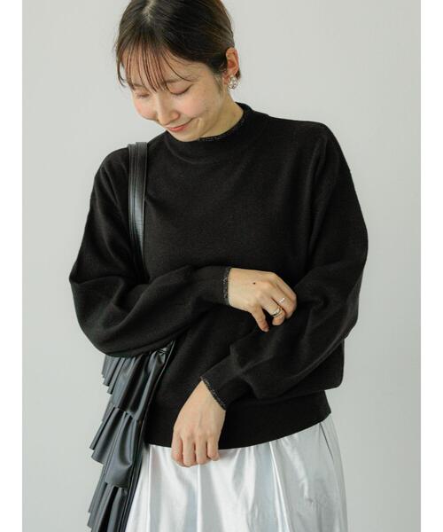 Te chichi TERRASSE(テチチテラス)の「ラメラインハイネックニット(ニット/セーター・レディース・イエロー/ブルー/オフホワイト/ベージュ/ブラック・F)」の3枚目の写真