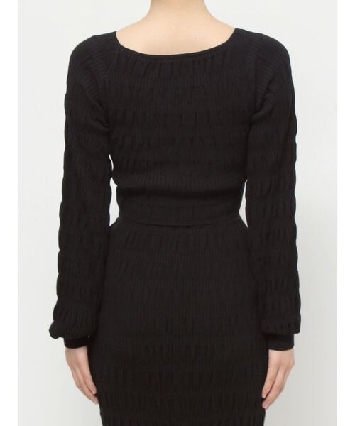 EMODA（エモダ）の「シャーリングクロスニット（ニット/セーター・レディース・ブルー/ホワイト/ブラック/グレー・FREE）」の10枚目の写真