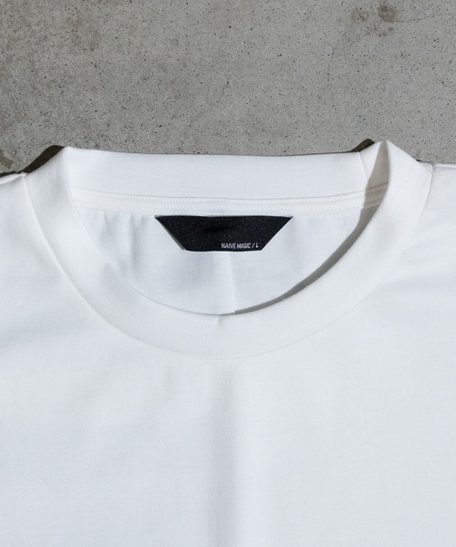 Naive magic(ナイーブマジック)の「【a】シルクタッチダンボールニット アウトステッチ クルーネックスウェット(スウェット・メンズ・ブルー/ブラック/ホワイト・LARGE/MEDIUM)」の4枚目の写真