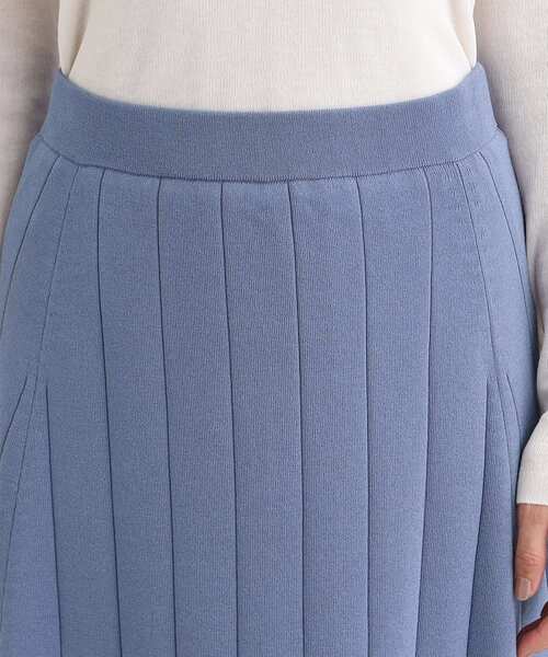 INDIVI（インディヴィ）の「◆【洗える／裾シアー】スクエアシアーニットスカート（スカート・レディース・ブラック/ライトブルー/ナチュラル・05/36/38/03/13/15 /19）」の9枚目の写真