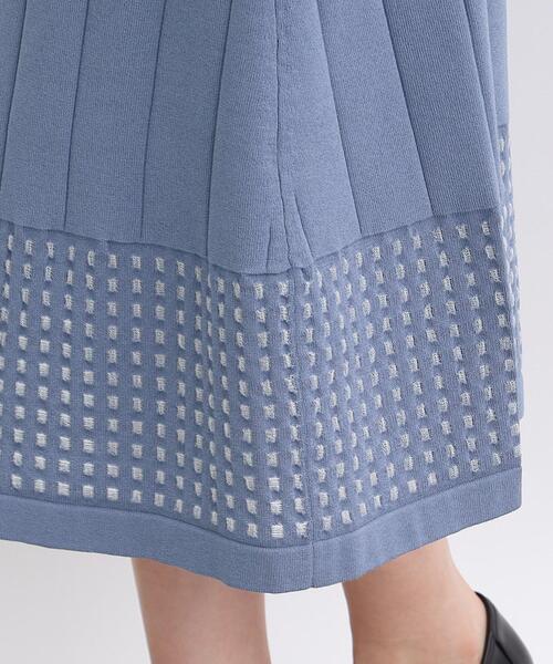 INDIVI（インディヴィ）の「◆【洗える／裾シアー】スクエアシアーニットスカート（スカート・レディース・ブラック/ライトブルー/ナチュラル・05/36/38/03/13/15 /19）」の8枚目の写真