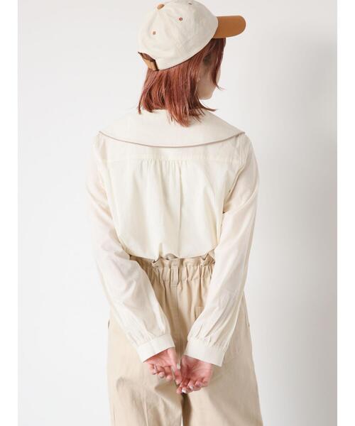 ehka sopo（エヘカソポ）の「パイピングビッグ襟ブラウス（シャツ/ブラウス・レディース・キナリ/オフホワイト・F）」の15枚目の写真