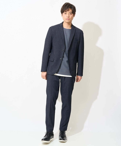 a.v.v(アーヴェヴェ)の「【カットソー+インナーの2点セット】ハニカムジャージープルオーバー(Tシャツ/カットソー・メンズ・チャコールグレー/アイボリー/ミント・48/46/50)」の10枚目の写真