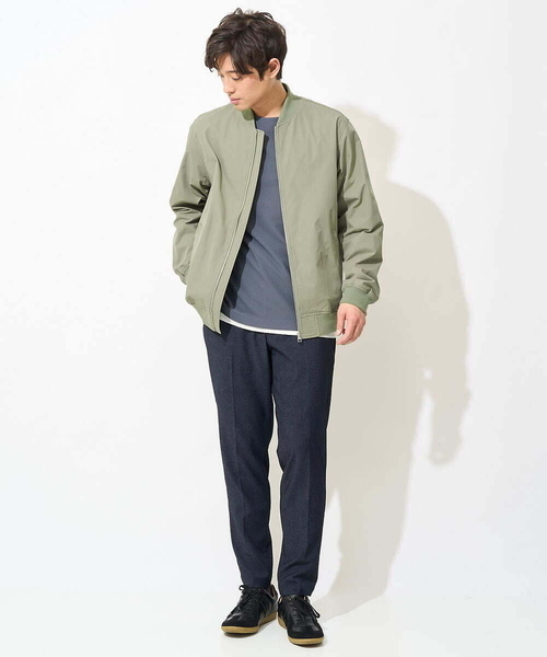 a.v.v(アーヴェヴェ)の「【カットソー+インナーの2点セット】ハニカムジャージープルオーバー(Tシャツ/カットソー・メンズ・チャコールグレー/アイボリー/ミント・48/46/50)」の13枚目の写真