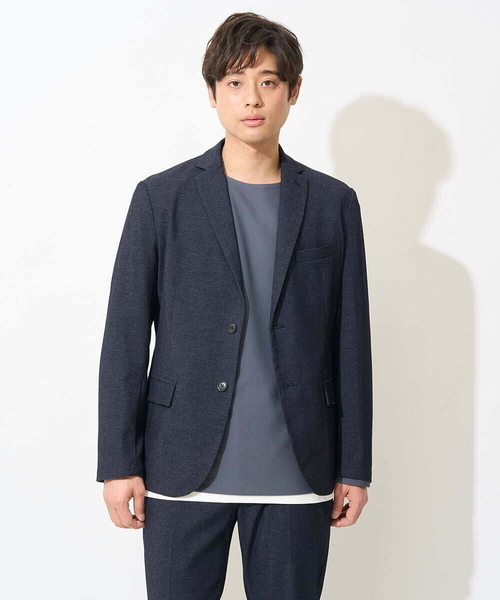 a.v.v(アーヴェヴェ)の「【カットソー+インナーの2点セット】ハニカムジャージープルオーバー(Tシャツ/カットソー・メンズ・チャコールグレー/アイボリー/ミント・48/46/50)」の19枚目の写真