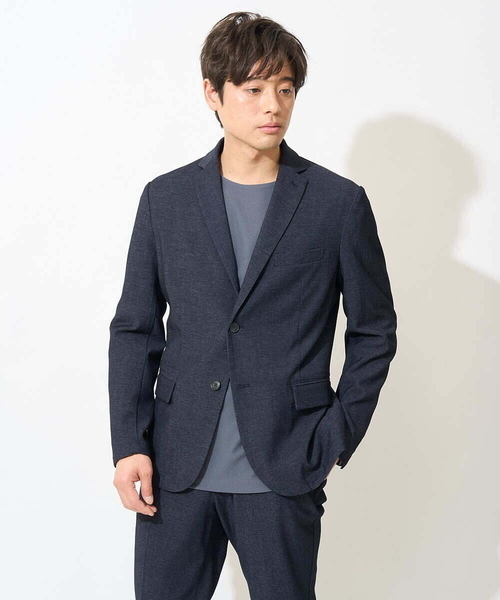 a.v.v(アーヴェヴェ)の「【カットソー+インナーの2点セット】ハニカムジャージープルオーバー(Tシャツ/カットソー・メンズ・チャコールグレー/アイボリー/ミント・48/46/50)」の21枚目の写真