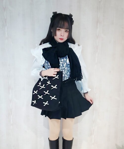 Ober Tashe(オーバータッシェ)の「通勤通学に使える!リボントートバッグ(トートバッグ・レディース・アイボリー/ブラック/グレー/ブルー・FREE)」の17枚目の写真