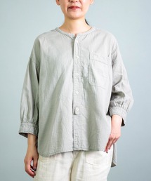 OMNIGOD（オムニゴッド）の「[OMNIGOD womens / オムニゴッド] ダブルガーゼワイドスタンドカラーシャツ（シャツ/ブラウス）」