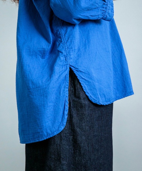 OMNIGOD（オムニゴッド）の「[OMNIGOD womens / オムニゴッド] ダブルガーゼワイドスタンドカラーシャツ（シャツ/ブラウス・レディース・ホワイト/ブルー/グレー/ブラック・FREE）」の19枚目の写真