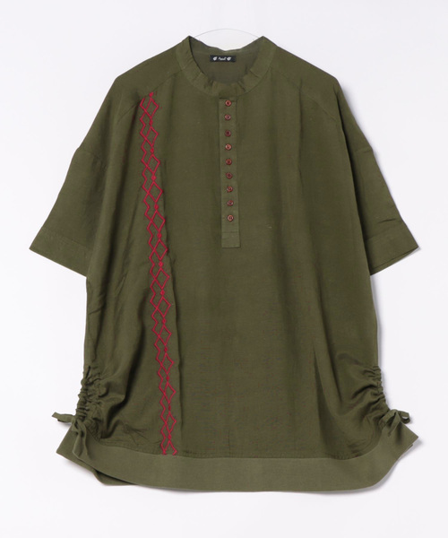 チャイハネ（チャイハネ）の「【チャイハネ】ギリシム変形MEN'Sトップス（その他トップス・メンズ・ベージュ/イエロー/ブラック/カーキ・FREE）」の3枚目の写真