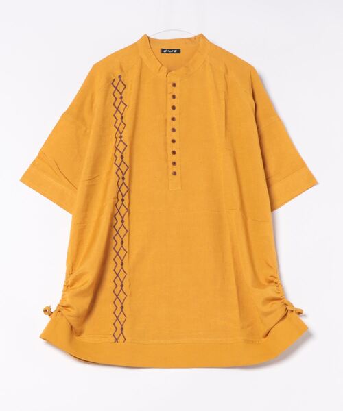 チャイハネ（チャイハネ）の「【チャイハネ】ギリシム変形MEN'Sトップス（その他トップス・メンズ・ベージュ/イエロー/ブラック/カーキ・FREE）」の4枚目の写真