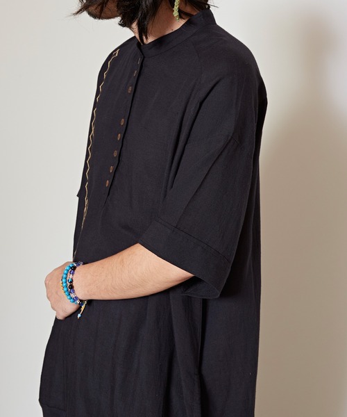 チャイハネ（チャイハネ）の「【チャイハネ】ギリシム変形MEN'Sトップス（その他トップス・メンズ・ベージュ/イエロー/ブラック/カーキ・FREE）」の10枚目の写真