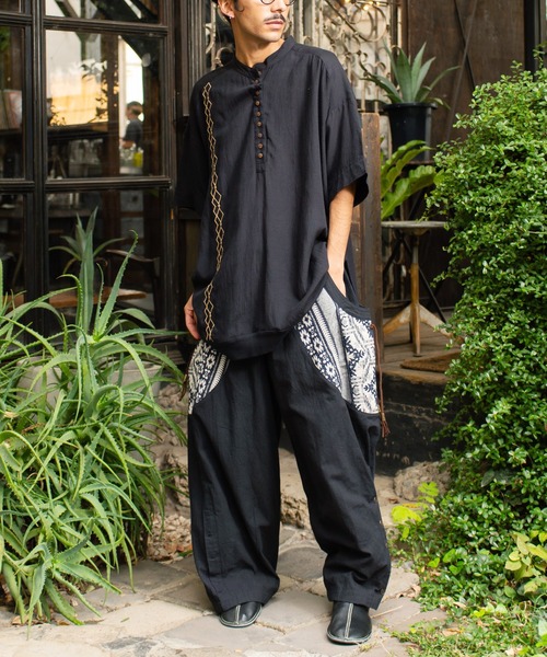 チャイハネ（チャイハネ）の「【チャイハネ】ギリシム変形MEN'Sトップス（その他トップス・メンズ・ベージュ/イエロー/ブラック/カーキ・FREE）」の13枚目の写真