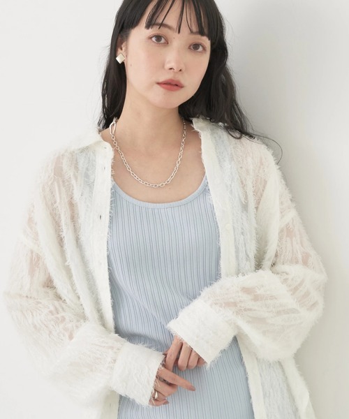 earth music&ecology(アースミュージックアンドエコロジー)の「2WAYネックタンクトップ(インナーウェア/肌着・レディース・サックスブルー/ブラック/オフホワイト/ベージュ・M/S)」の4枚目の写真