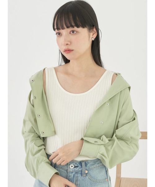 earth music&ecology(アースミュージックアンドエコロジー)の「2WAYネックタンクトップ(インナーウェア/肌着・レディース・サックスブルー/ブラック/オフホワイト/ベージュ・M/S)」の22枚目の写真