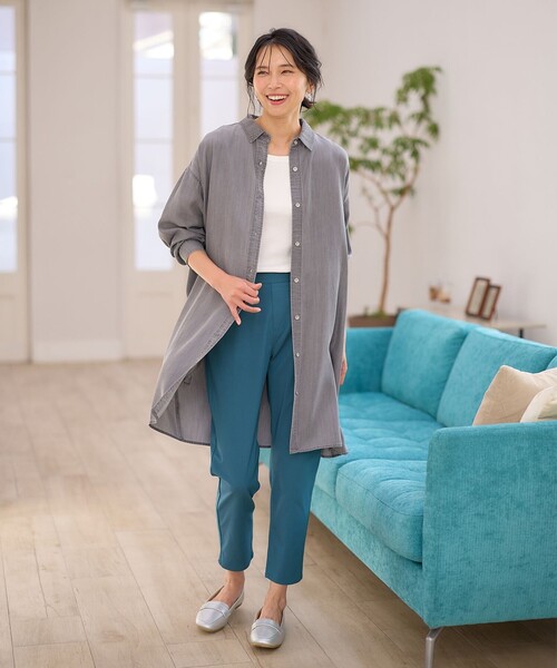 ANY（エニィ）の「ウォッシャブルデニムシャツ（シャツ/ブラウス・レディース・グレー系/ブルー系・F）」の7枚目の写真