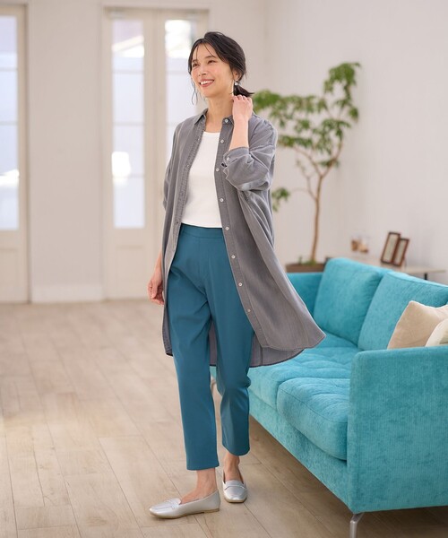 ANY（エニィ）の「ウォッシャブルデニムシャツ（シャツ/ブラウス・レディース・グレー系/ブルー系・F）」の8枚目の写真