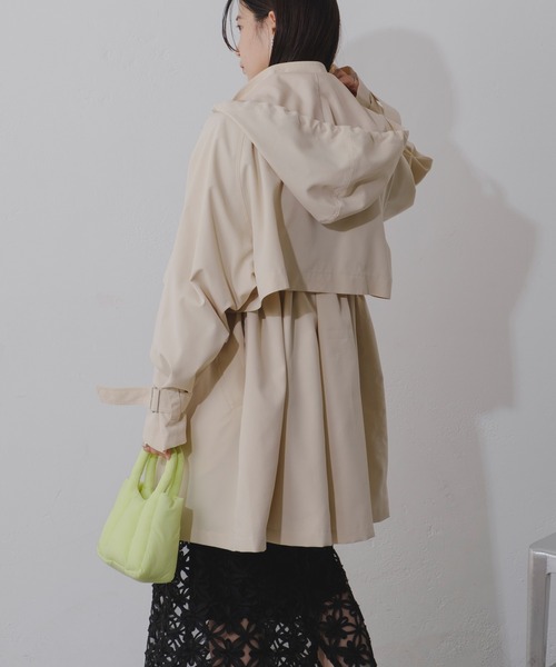Kastane（カスタネ）の「ミリタリーミドルコート（トレンチコート・レディース・ベージュ/ホワイト・FREE）」の10枚目の写真