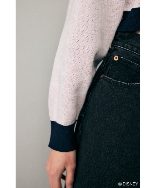 Disney SERIES CREATED by MUS(ディズニーシリーズクリエイテッドバイエムユーエス)の「MD CROPPED KNIT カーディガン(カーディガン/ボレロ・レディース・グリーン/オフホワイト/ブラック・FREE)」の12枚目の写真