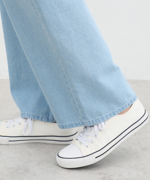 Honeys（ハニーズ）の「イージーパンツ（デニムパンツ・レディース・オフホワイト/ライトインディゴブルー/ライトブルー・LL/L/M/S）」の15枚目の写真