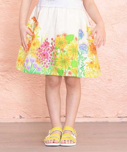 KP（ケーピー）の「花パネルプリントのドッキング半袖ワンピース(100～130cm)（ワンピース・キッズ・オフホワイト・100cm/110cm/120cm/130cm）」の9枚目の写真