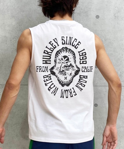 Hurley (ハーレー)の「Hurley/ハーレー タンクトップ バックプリント バンドマンカット 24MRSMSL08(タンクトップ・メンズ・ホワイト/ブラック/チャコールグレー・M/L)」の1枚目の写真